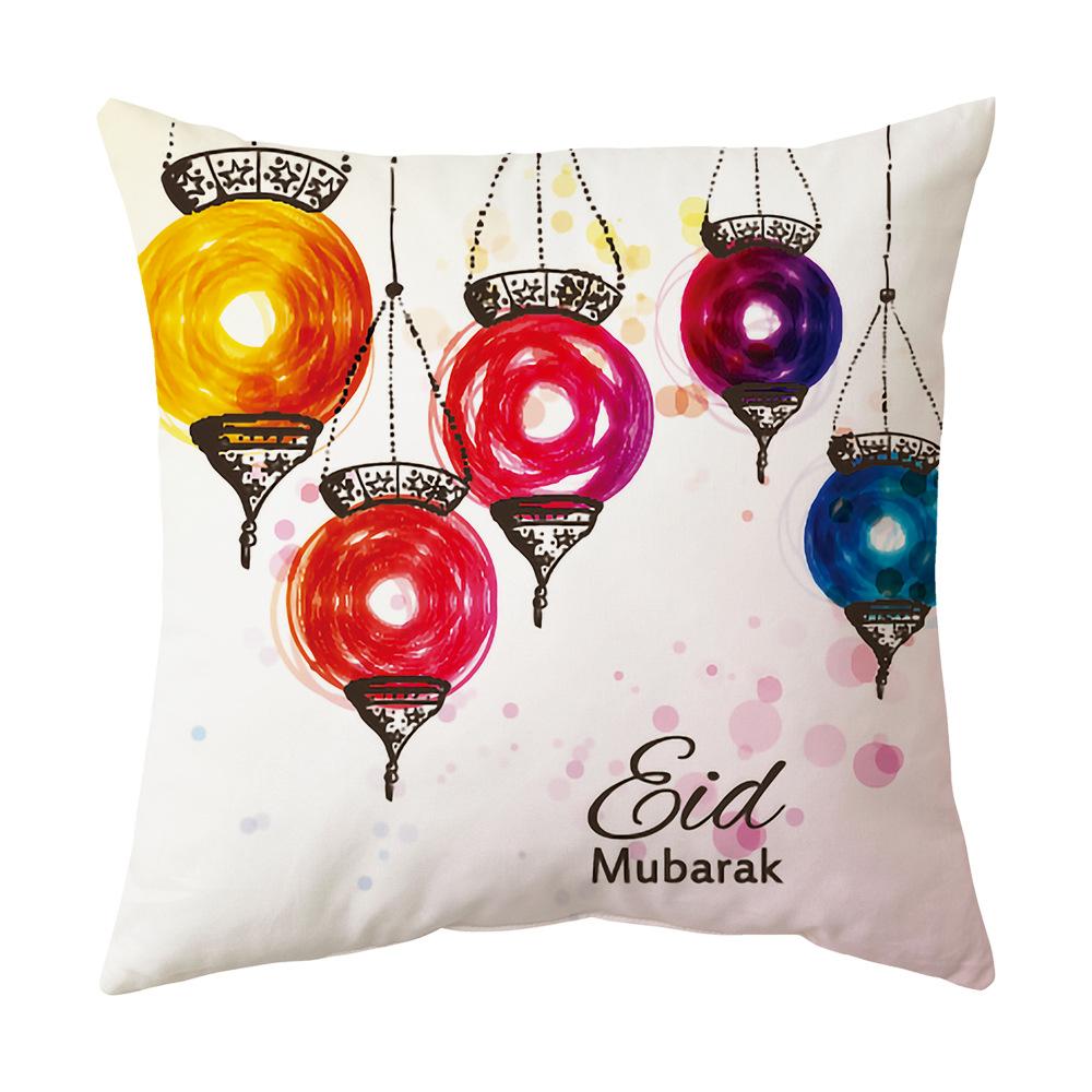 Mubarak Ramadan Muslim Islamic Print Pattern Cushion Cover Home Living Room Sofa Decoration Pillow Cover 45 * 45cm