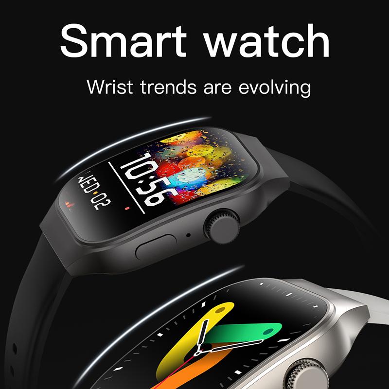 Zakrzywiony Smartwatch 2,01 cala Pełny Dotyk Smart Bransoletka Ćwiczenia na Świeżym Powietrzu Monitorowanie Tętna Smartwatch