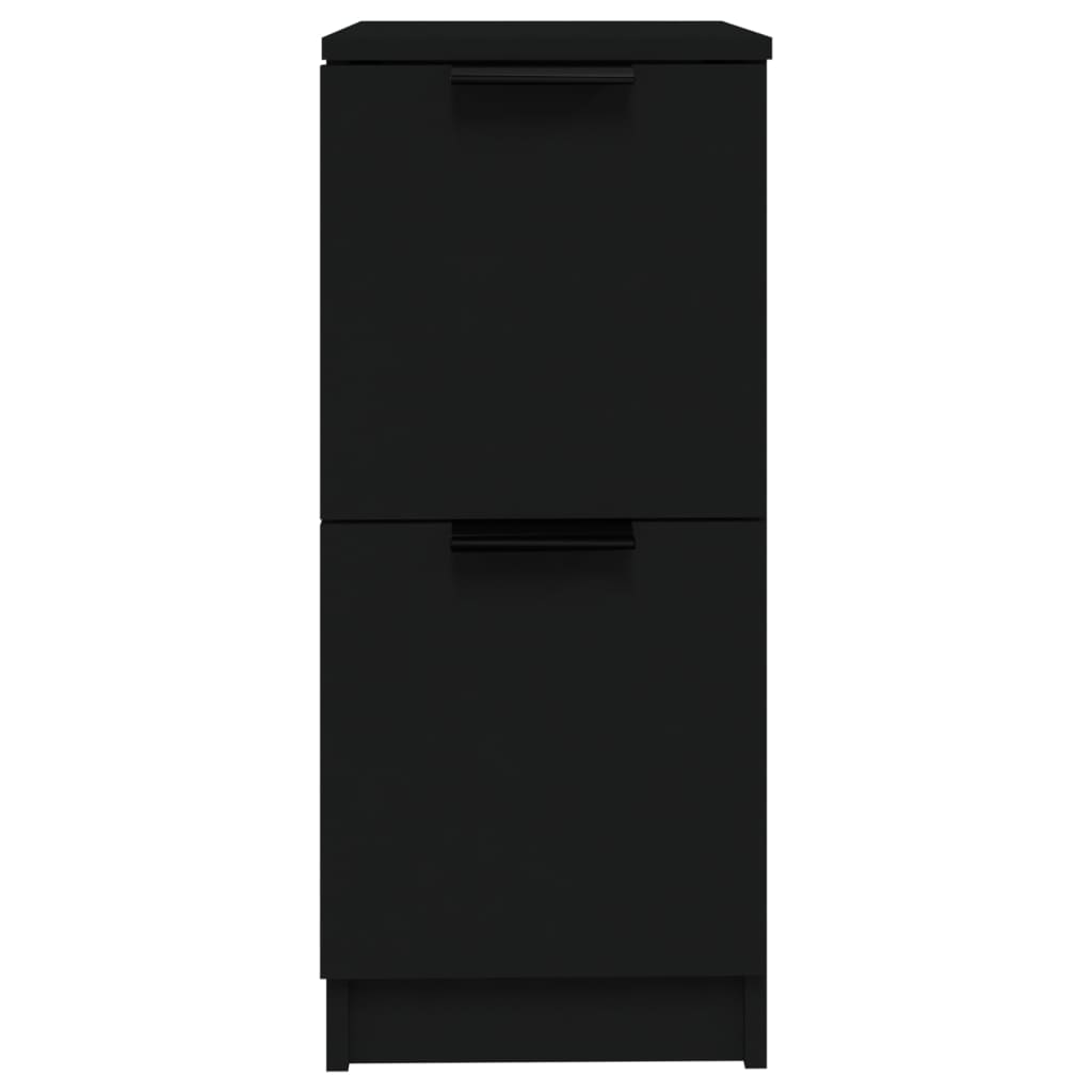Sideboards 2 pcs Black 30 x 30 x 70 cm Engineered Wood