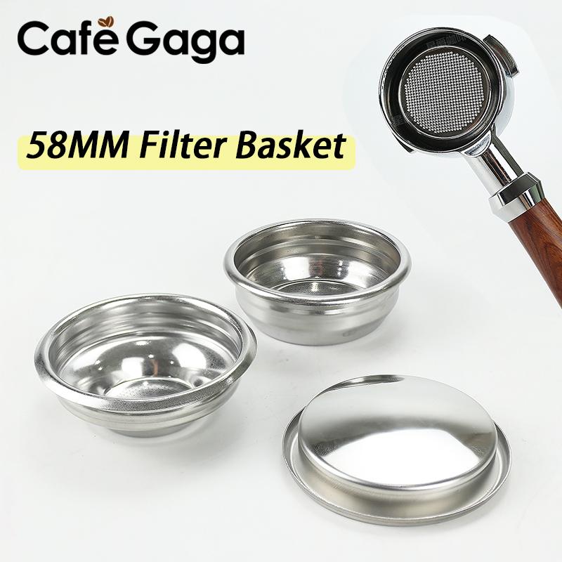 58mm Coffee Filter Basket For 58mm Espresso Portafilter Espresso Maker Filter Basket Double Layer Home Barista Accessories