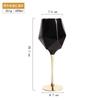 Simple wine glass Phnom Penh black electroplated straight glass wine glass irregular cup body goblet model room setting table