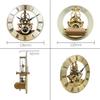 High-grade Metal Inlaid Clock Accessories Perspective Clock Gear Movement Silent Quartz Clock Home Office Shelf Desk Table Gift