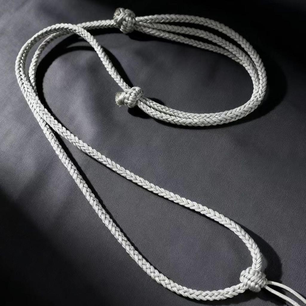 Handmade Eight-Strand Braided Adjustable Necklace Rope for Men & Women