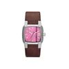 Herren-Cliffhanger Quarz-Uhr Rosa Zifferblatt Leder 36mm DZ1539