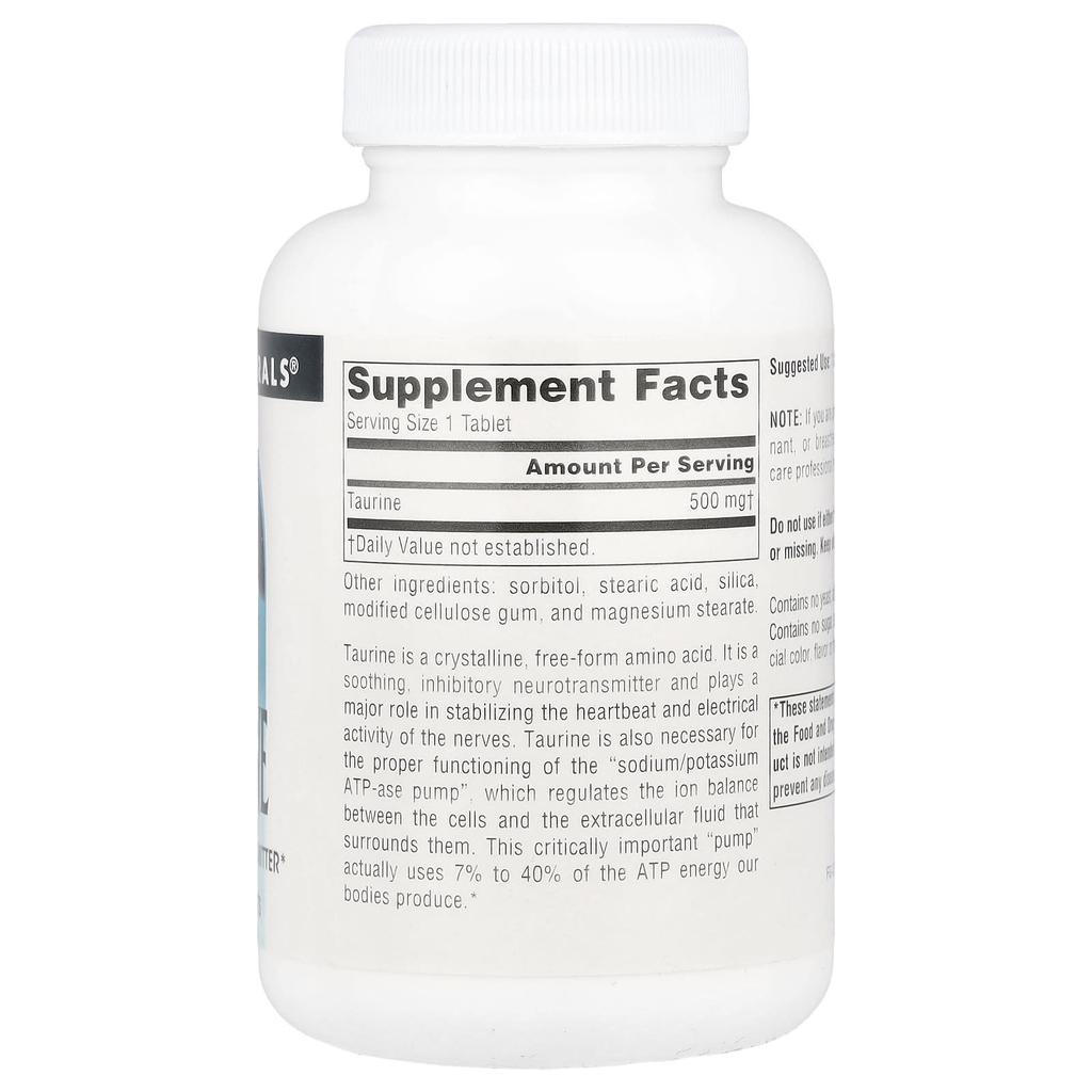 Taurine, 500Mg, 120 Tablets