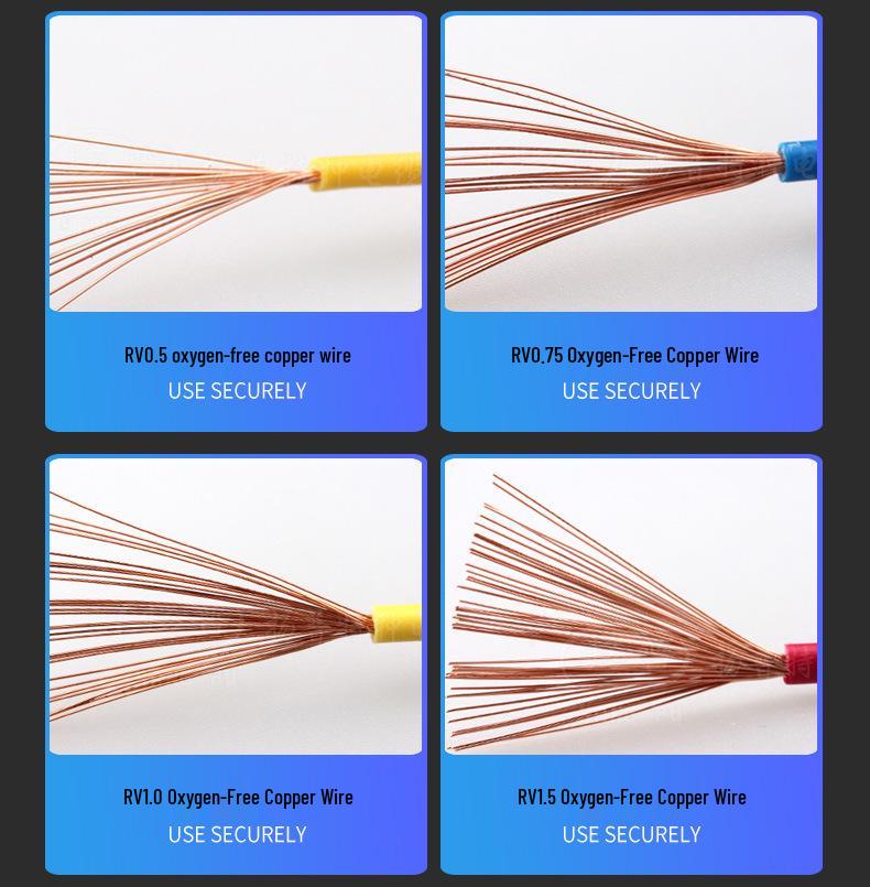National Standard Copper Core Stranded Electrical Wire RV 0.12-1.5mm²