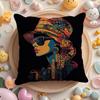 Luxurious illustration spell Pillow Case Soft Plush Fabric DoubleSided Printed Cushion Cover Warm Winter Sofa Pillow Case