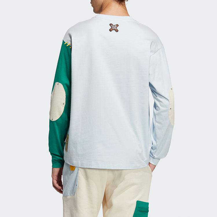 Adidas Originals Trefoil Puppet Series Color-Block Crew Neck Sweater Unisex Tops White HC0342