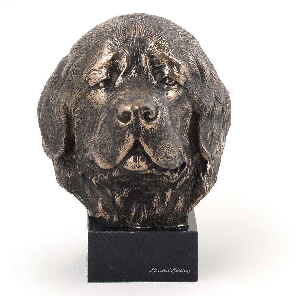 Newfoundland, Newfs, Newfies - Dog Statue, Bust On Stone Base, Sculpture, Trophy for Dog Show by Art-Dog Brand