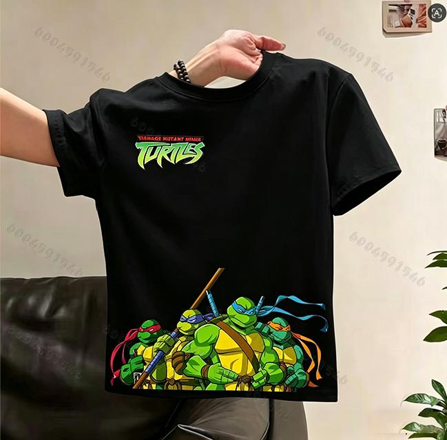 Latest hit product Ninja Turtles cartoon print childrens pure cotton Tshirt Soft and adorable top for children aged 312