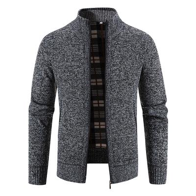 And Winter Men's  Fashion Loose Cardigan Warm  Jacket Sweater  Stand Collar Knitting Coat