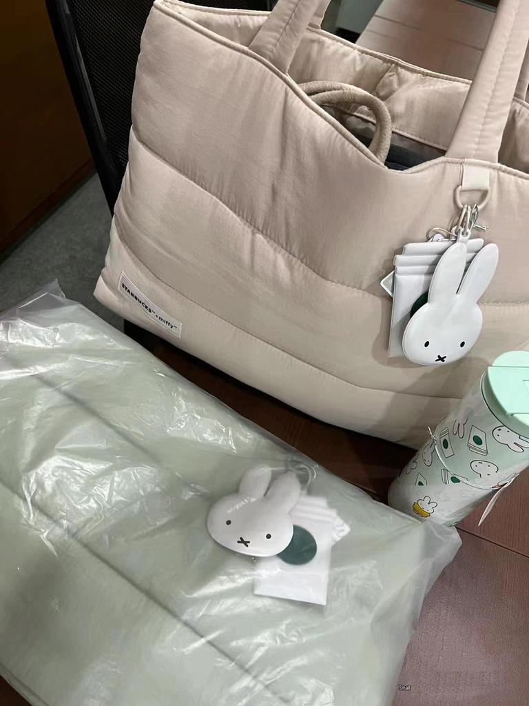 College Style Large Capacity Puffy Tote Bag - Lightweight Cotton-Filled Shoulder & Handheld Women's Laptop Bag