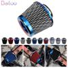 76MM 3" Gekleurd Blauw Roestvrij Staal Gaas Kegel Power Intake Hoge Doorstroming Koudeluchtfilter Luchtinlaatfilter Inductie Kit OFI074