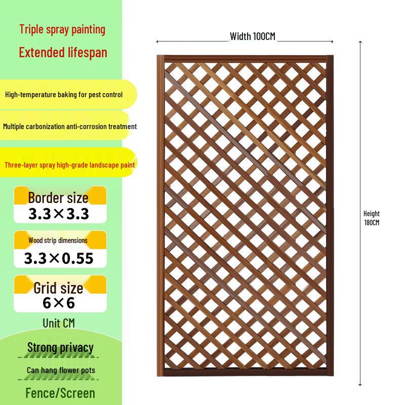 Anti-Corrosion Wood Garden Fence & Climbing Frame for Outdoor Spaces
