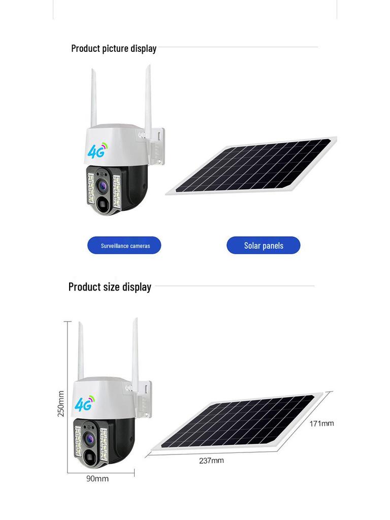 V380 Solar-Powered HD 4G Outdoor Camera: No Power or Network Needed
