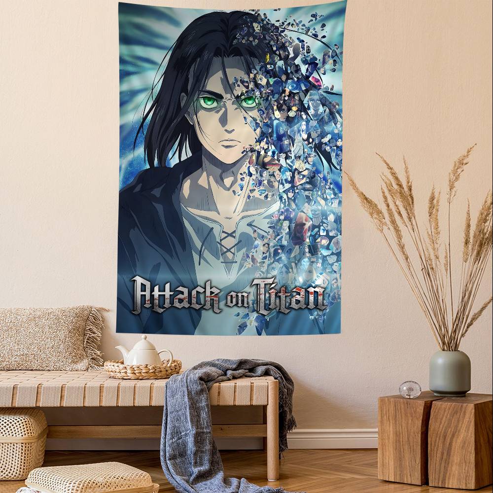 AAttack on Titan Tapestry Art Printing Japanese Wall Tapestry Anime Wall Hanging Home Decor