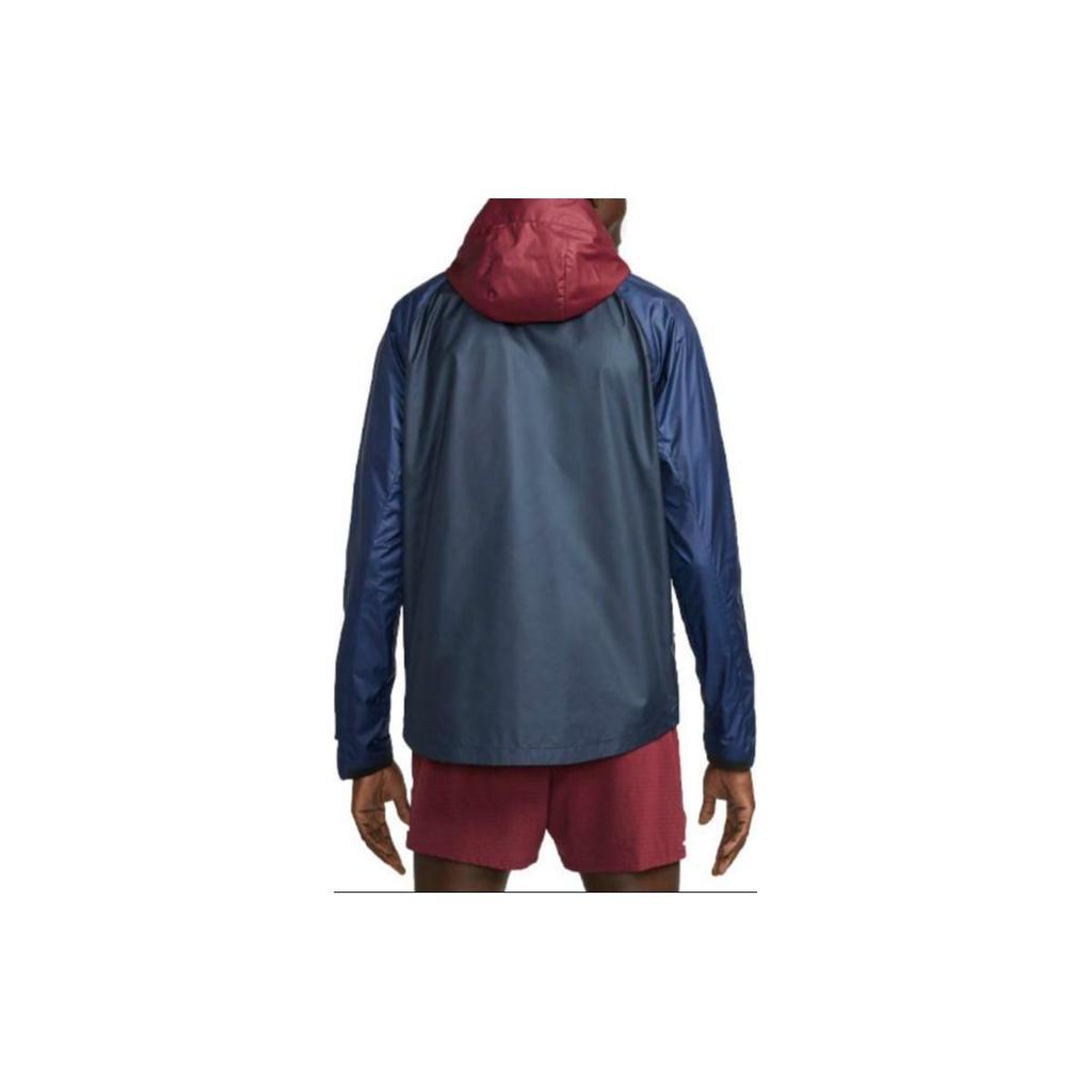 Nike Color Block Hooded Zip-Up Fitted Long Sleeve Jacket Men Outerwear Navy-Blue CZ9055-638