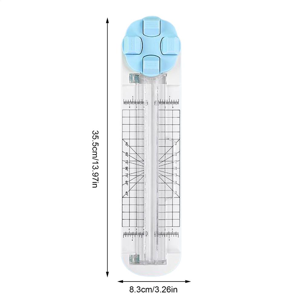Multi-Function 4-in-1 Paper Trimmer Cutter Scrapbooking Tool with Straight Wave Perforated Creasing Blades for Craft Paper Photo