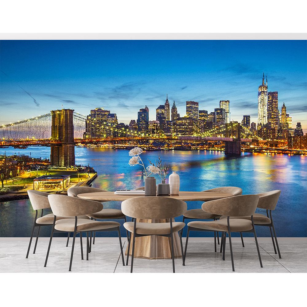 Wallpaper Blue Sky Bridge Wallpaper Living Room Bedroom City Architecture Murals 3d Wall Paper