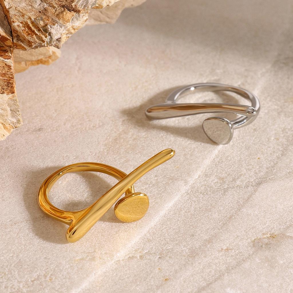 Irregular stainless steel ring exaggerated ring titanium steel jewelry European and American rings
