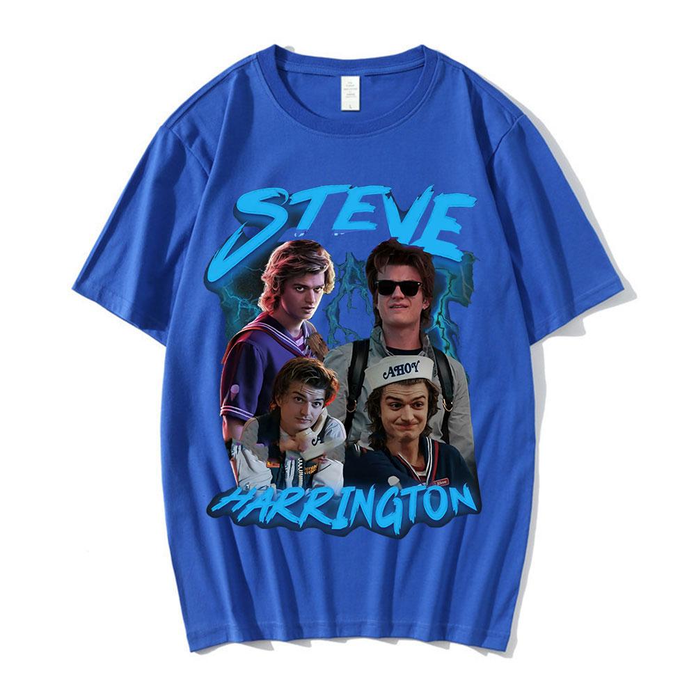 Steve Harrington Tshirts Unisexs Harajuku Graphics Print Tshirt Short Sleeve Pure Cotton Oversize Streetwear Unisex T Shirt