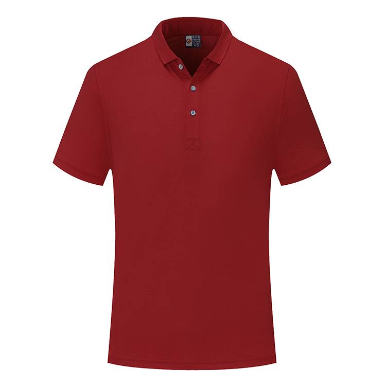 HBT 609  200G cotton pique secondary collar lapel polo shirt