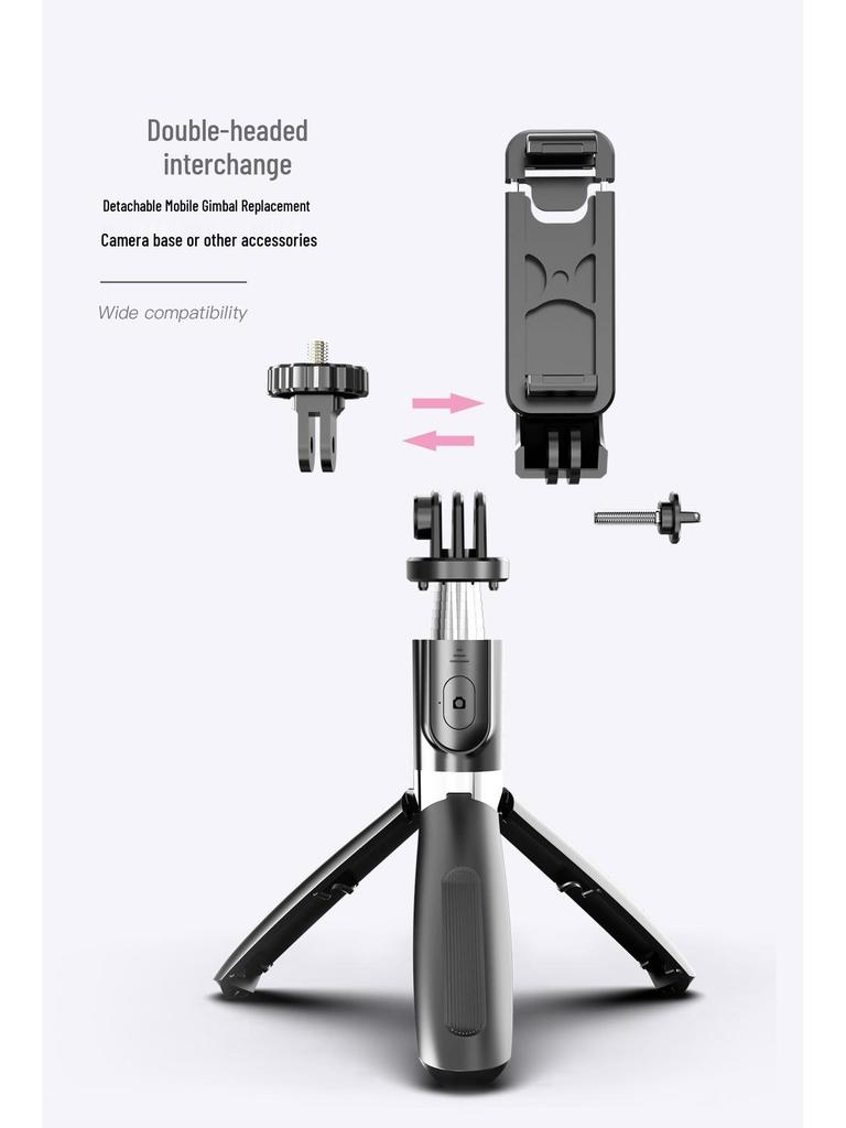 Přenosný Bluetooth Selfie Stick Stativ s Anti-Shake a Výsuvným Držákem Telefonu pro Venkovní Fotografování