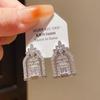 Silver Needle Diamond Tassel Drop Earrings: Elegant, Fashionable, Statement Design