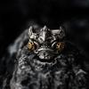 Adjustable Cyberpunk Samurai Mask Ring Men Women Retro Steampunk Fashion Jewelry Accessory