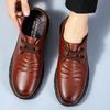 Lässige und bequeme Lederschuhe, neue trendige vielseitige Schuhe mit niedrigem Schaft, ultraleichte Sohlen, trendige Lederschuhe für Väter mittleren Alters sind angesagt
