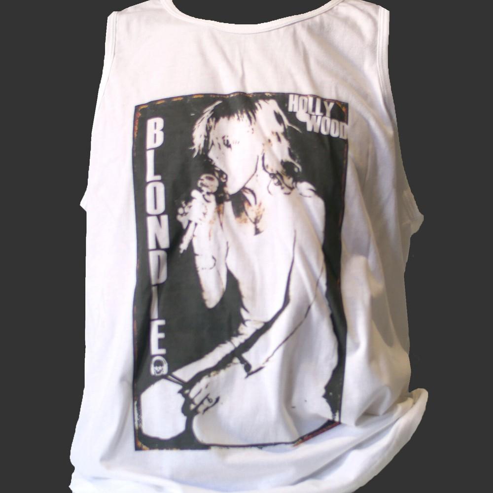 Blondie Punk Rock TSHIRT vest top unisex white S2XL Unisex T-Shirt M