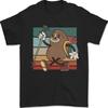 A Funny Hiking Sloth With Walking Gear T-Shirt Size S-4XL