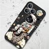 Cartoon Astronaut Pattern Lanyard Case For iPhone 17 Pro Max Funda iPhone 16 15 14 13 Pro Max 11 16E 17E Soft Silicone Cover