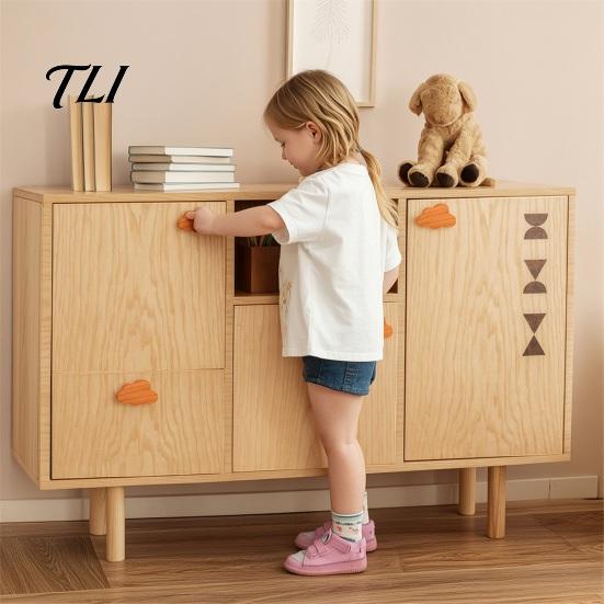 Modern Minimalist Cabinet Pulls Cloud Shaped Wooden Knobs for Cabinets & Drawers, Wood Handles Beech with Screws, Nordic Style Decorative Nursery