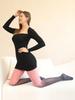 A Pack Pink To Deep Grey Gradient Nylon Pantyhose Tights - Breathable Daily Wear For Spring & Autumn