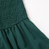 Elegant Women High Waist V Neck Lace Dress Mid Length Solid Autumn Winter