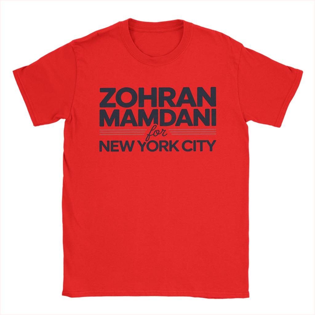 Hipster Zohran Mamdani T-Shirt for Men Crewneck Cotton T Shirts  Short Sleeve Tee Shirt 4XL 5XL Clothing