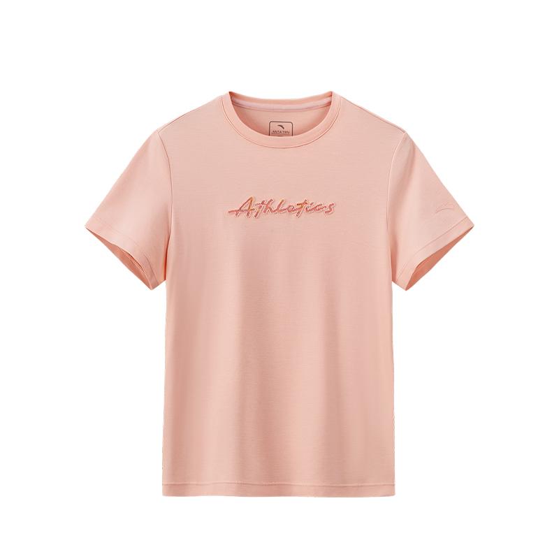 Anta Training Series Simple Round Neck Breathable Fashion Versatile Short Sleeve T-Shirt Women T-Shirt 162627117-5