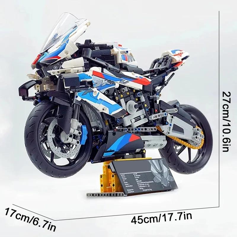 Motorcycle 1000 RR Model Building Blocks Set, 1920 Pieces Bricks, MOC Toys Christmas and Easter Gift for Kids Or Adult