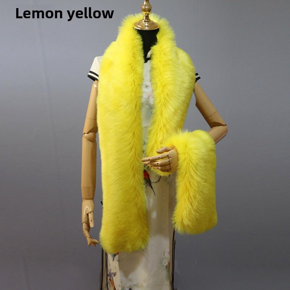 Herbst und Winter Imitat Pelzkragen Imitat Fuchspelz Waschbärpelz Schal Verlängert Dick Schal Warmer Schal Schal Pelzkragen