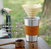 MERMOO YILAN Kaffeedripper, Outdoor Camping Kaffeedripper, Faltbar, mit Ständer und Aufbewahrungstasche, Kaffeebunnet, Leichter Edelstahlfilter,