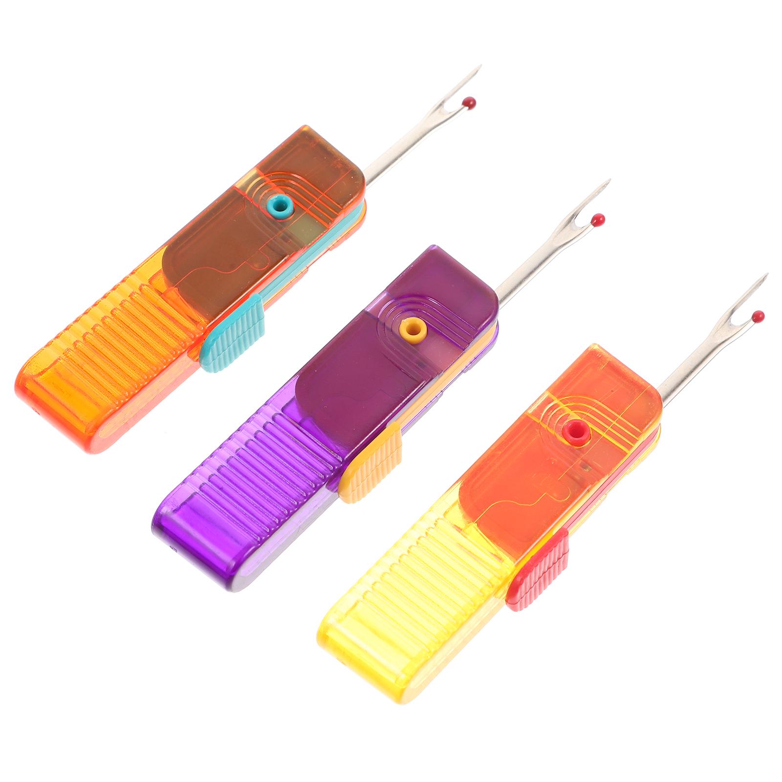 

3Pcs Seam Ripper Stitch Unpicker DIY Cross Stitch Seam Ripper Sewing Thread Remover for Removing Threads 7X1.7cm