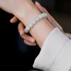 Bracelet made of white natural carefully high diameter 22 good with bead threading wire and New gift 8mm [TANAKA YA] jade, stone, selected, quality,