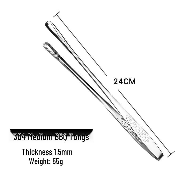 

Japanese Style Stainless Steel BBQ Tongs Set