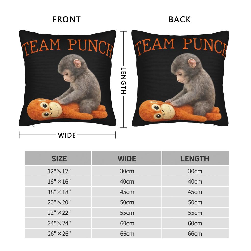 Pillow Cover Baby Monkey Punch Cute Monkey Punch Vintage Pillow Case For Sofa Bedroom Home Decor Pillowcases