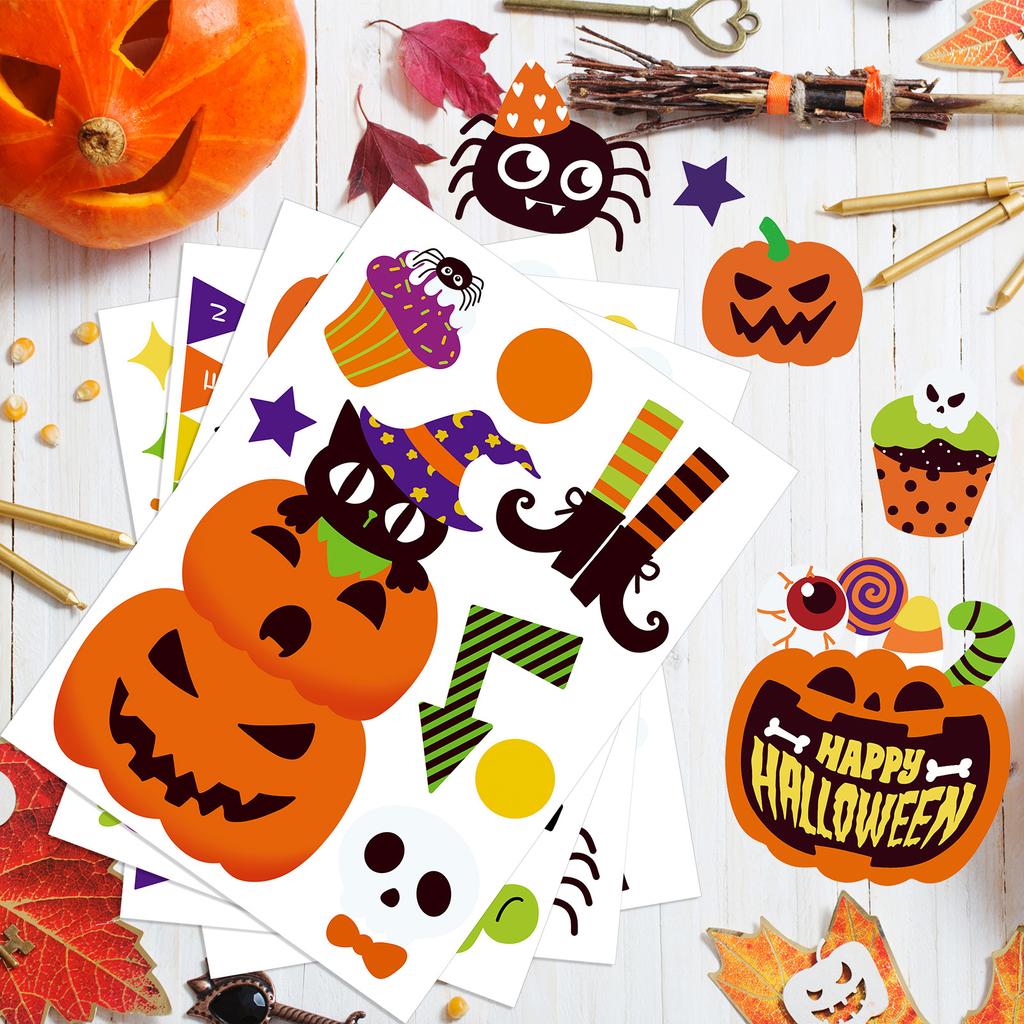 Halloween Window Stickers Static Cling Wall Decals for Haunted Scene Decoration Store Shop Glass Door Display
