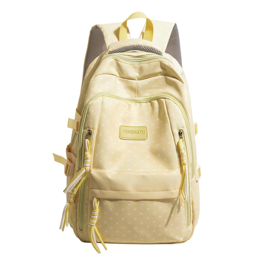 Schultasche neu lässige Schülerschultasche große Kapazität Nylonrucksack frisch und süß Mädchenmode vielseitig gepunkteter Rucksack