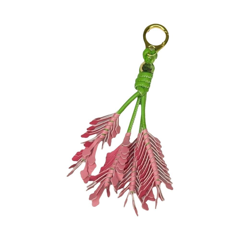 Tomato Leather Keychain Handmade Bag Pendant Fashion Flower Pu Leather Pendant  Women Style E