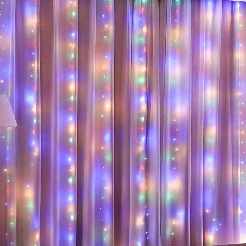 3x3m Curtain Garland on The Window USB Power Fairy Lights Festoon with Remote New Year Garland Led Lights Christmas Decor