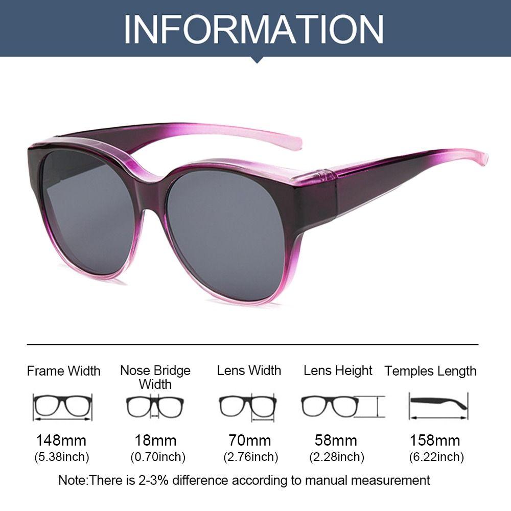 Summer UV Protection Driving Sunglasses Round Frame Y2K Fit Over Sunglasses Retro Wear Over Glasses for Women Men